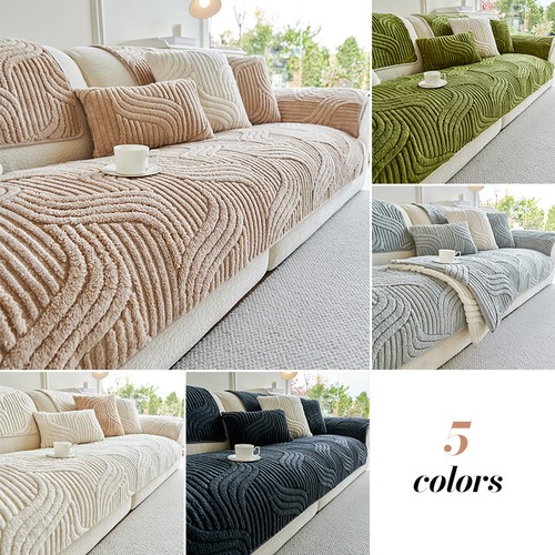 Thick warm plush sofa - thick, cover