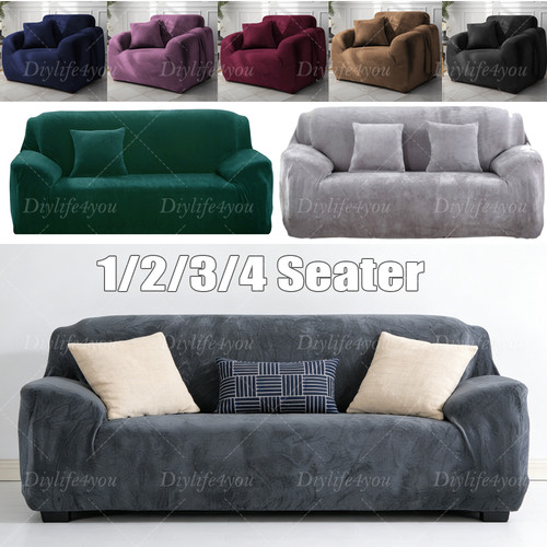 Velvet elastic stretch sofa - stretch,