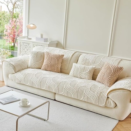 Thick plush sofa - sofa, cover